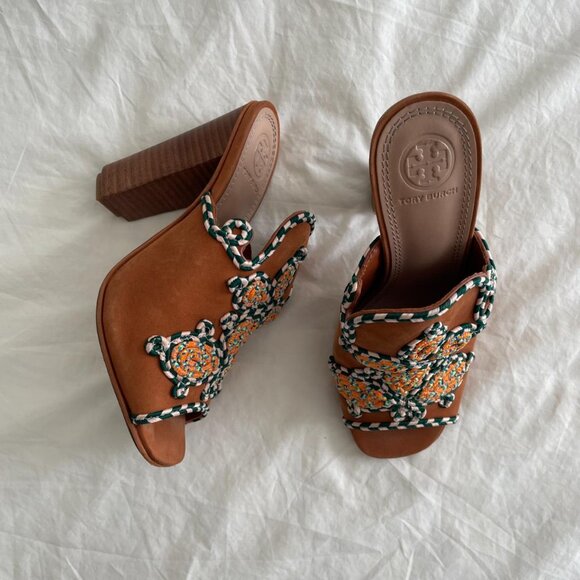 Tory Burch Open Toe 'Palisade' Mules (sz 5.5) - Picture 1 of 8